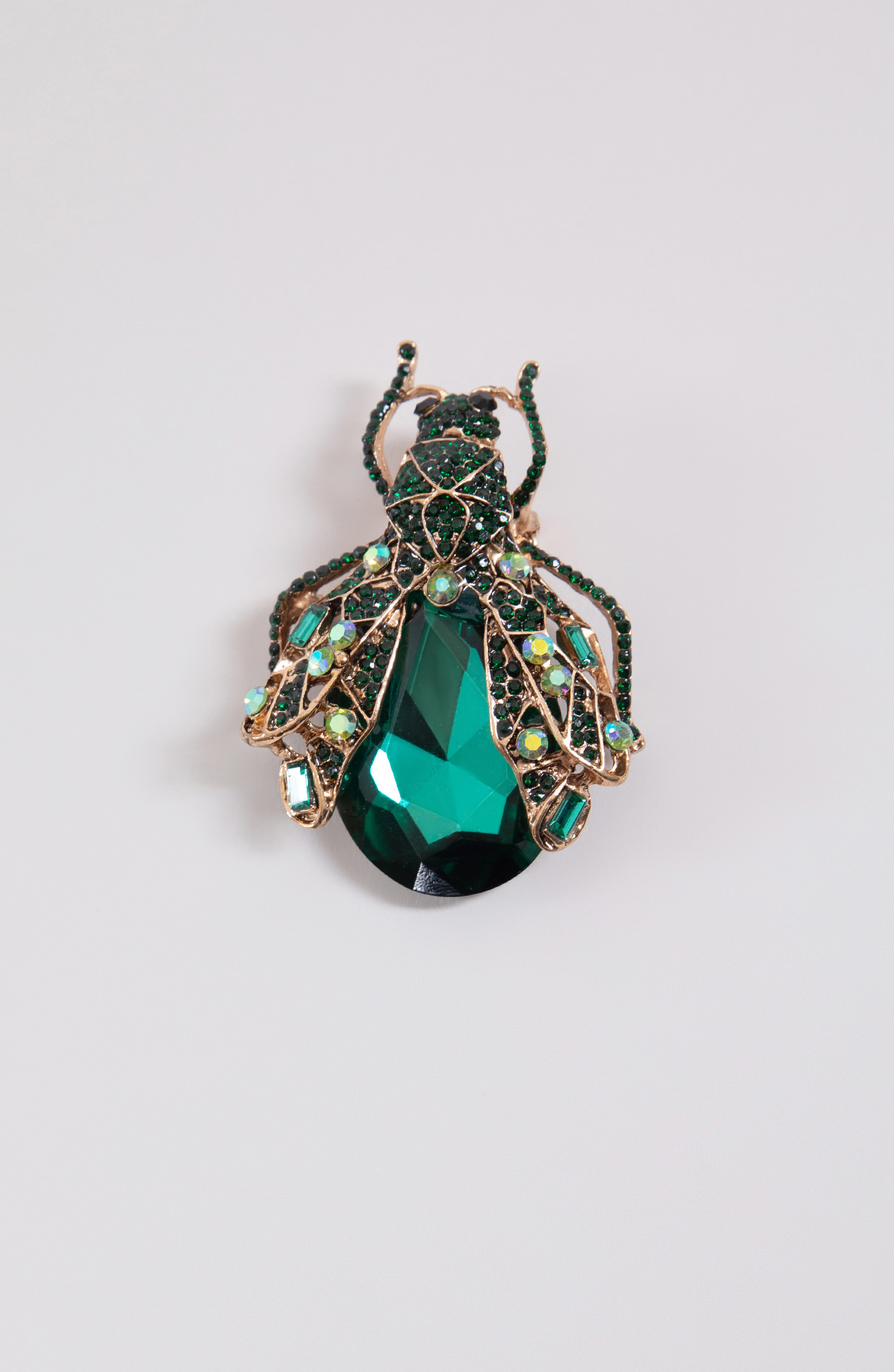 Spilla scarabeo verde