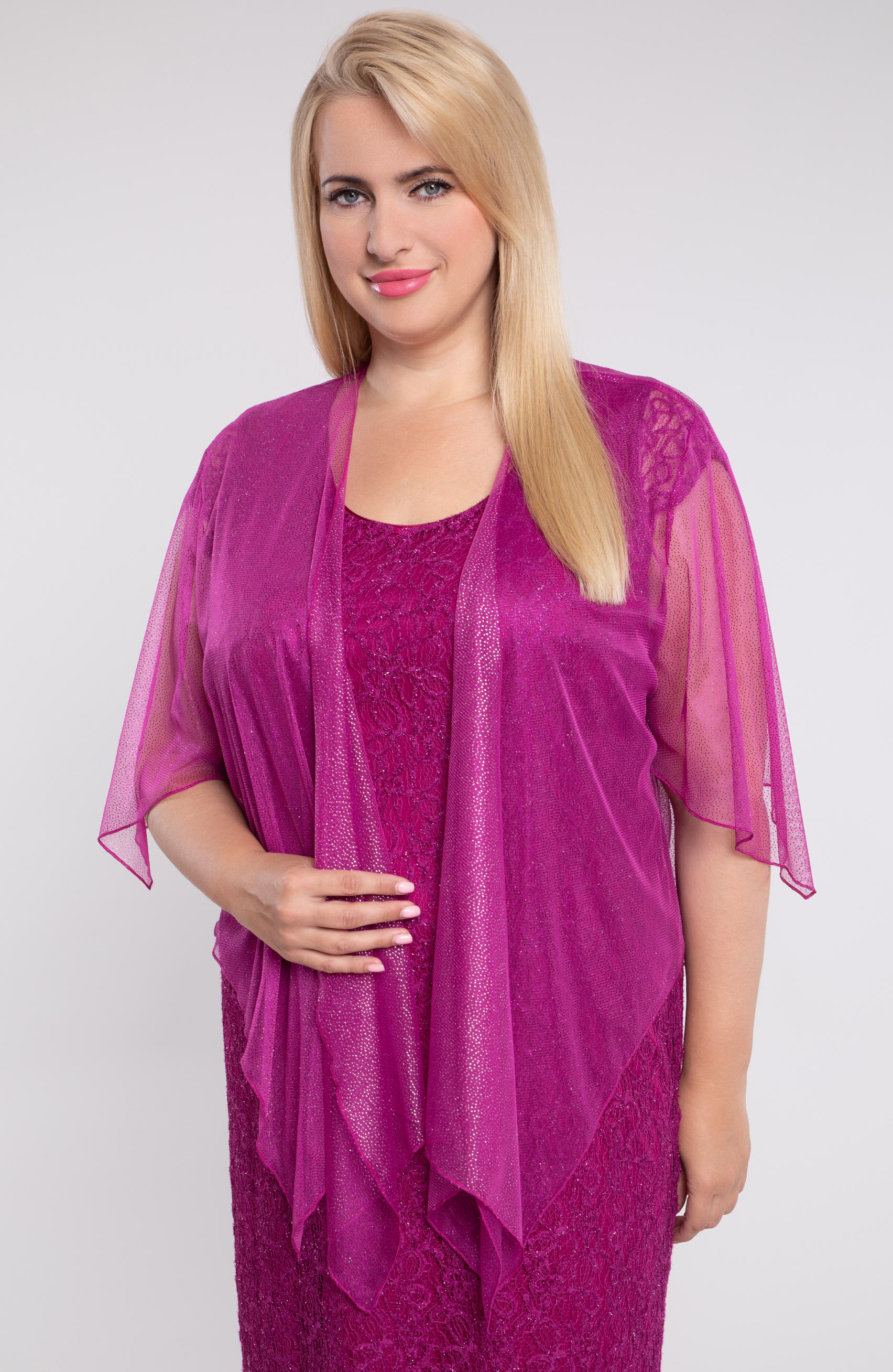 Bolero rosa con decorazioni rosa