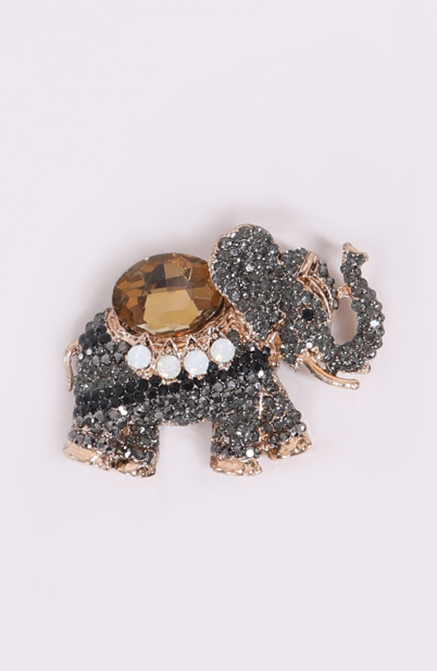 Spilla a forma di elefante grigio