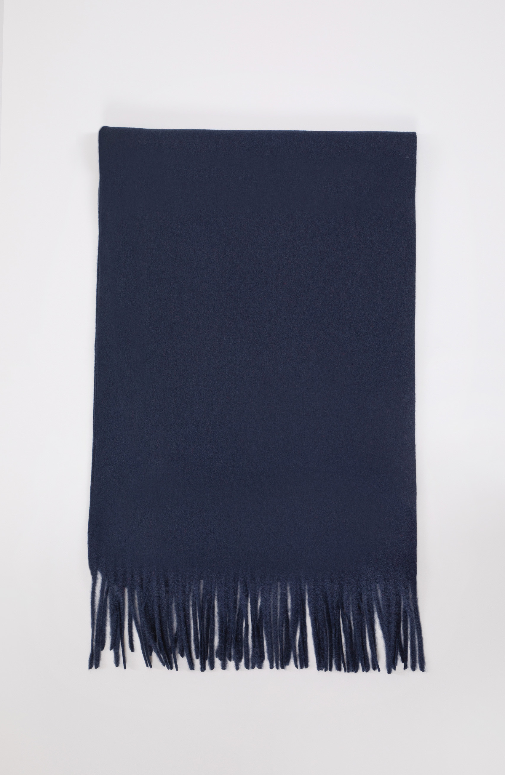 Sciarpa blu navy con lana