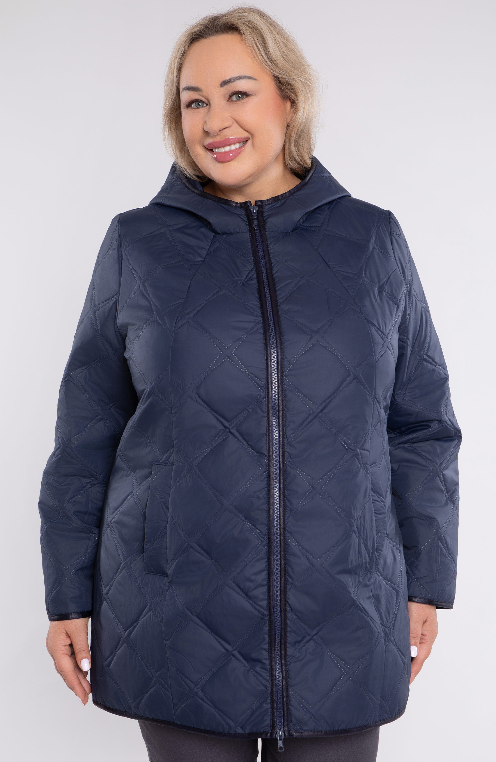 Giacca trapuntata blu navy