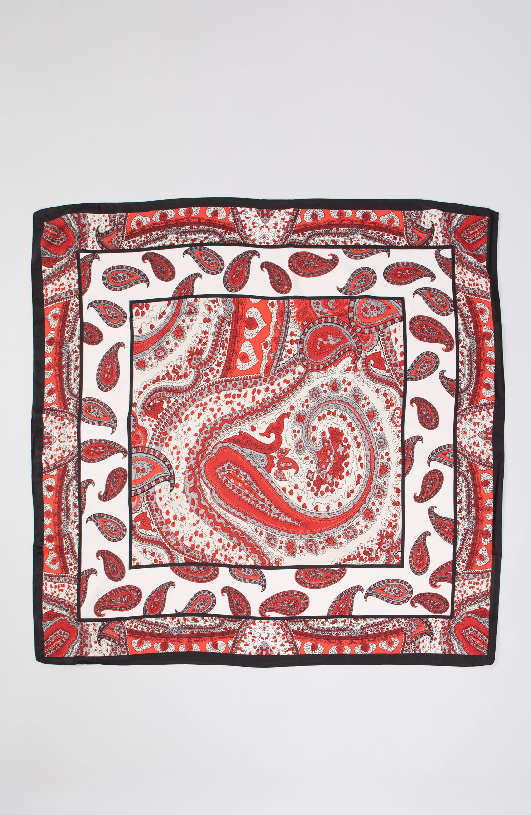 Foulard con motivi rossi