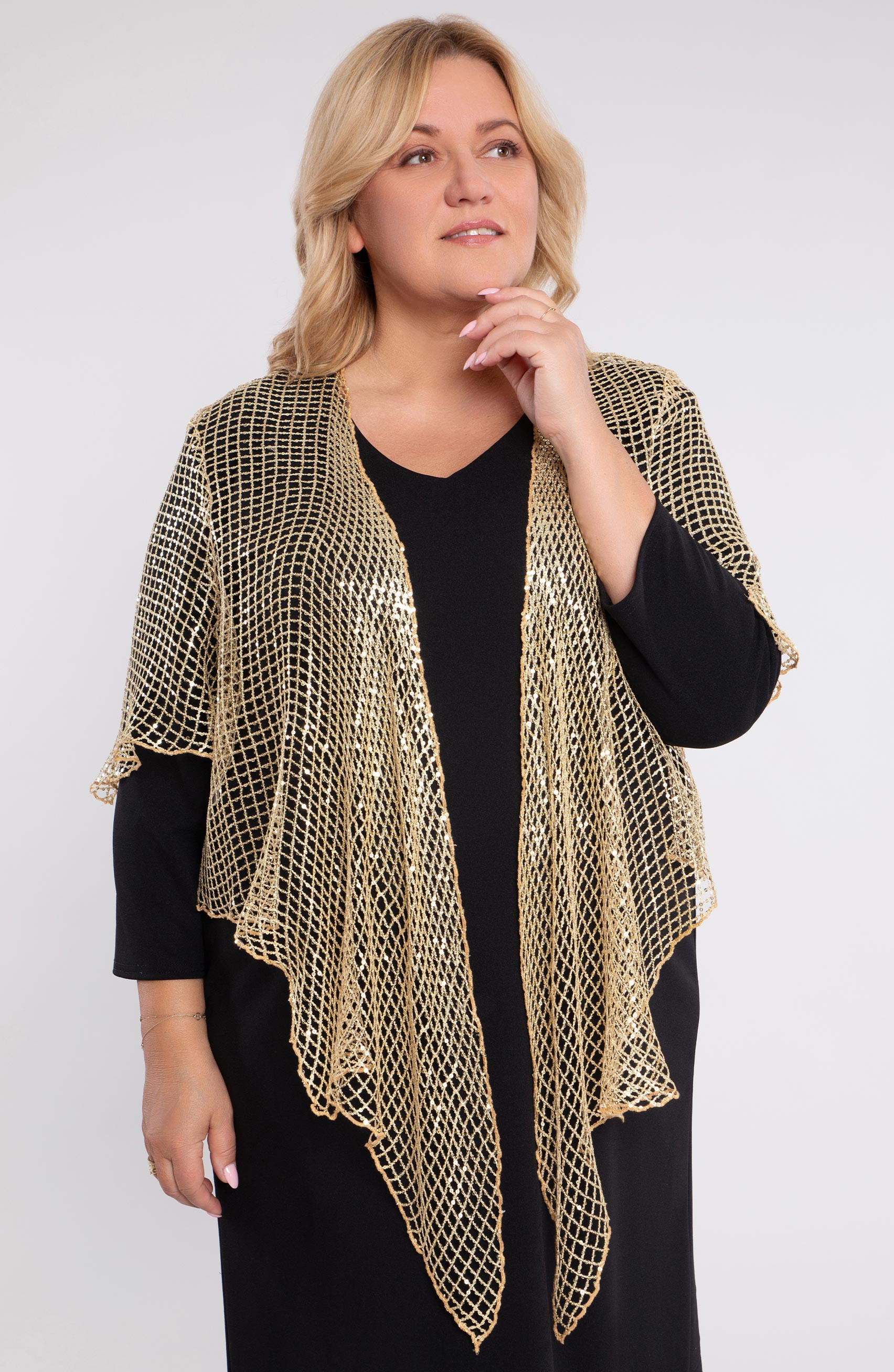 Bolero con paillettes dorate