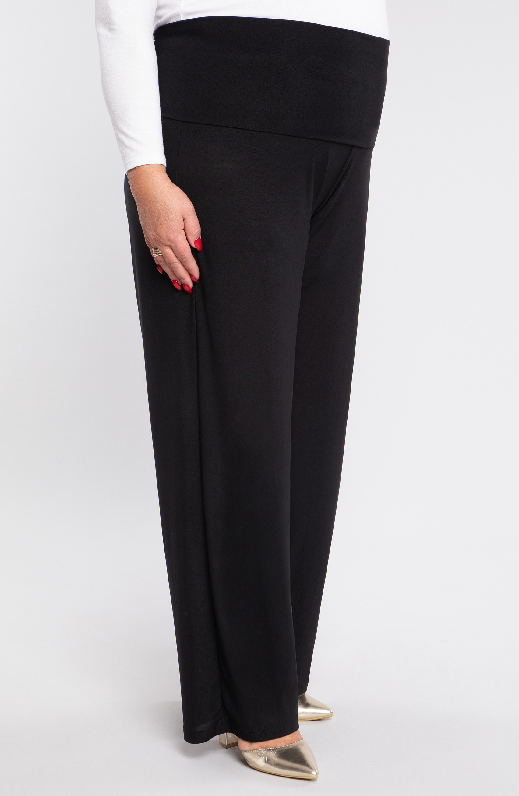 Pantaloni neri con cintura snellente